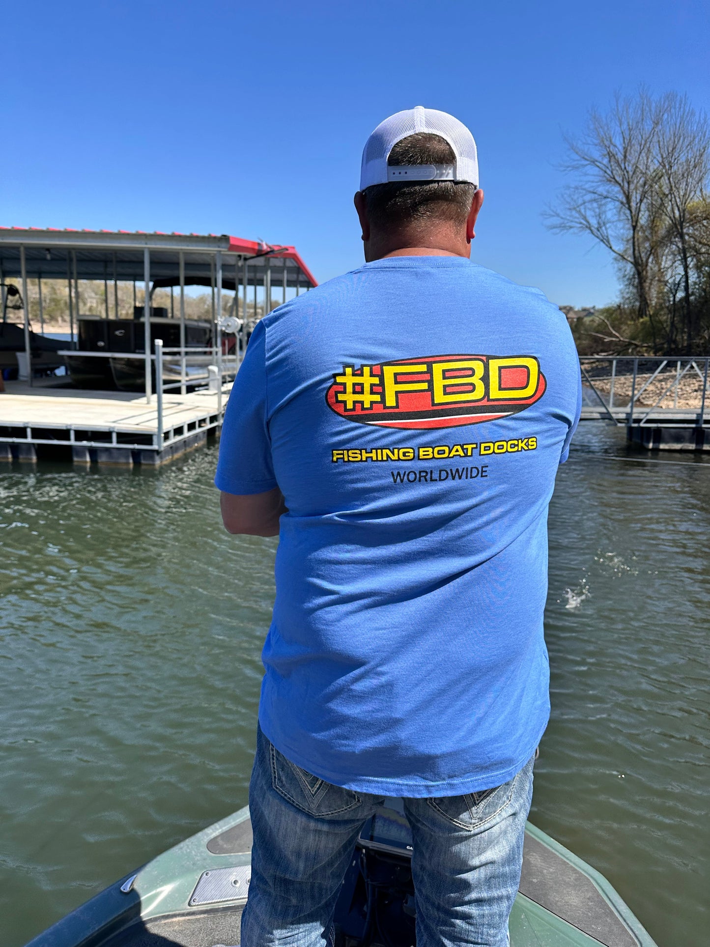 Fishing Boat Docks - Team Tee Blue